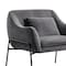 Armen Living Karen Gray Velvet Modern Accent Chair LCKRCHGRY - alternate 8
